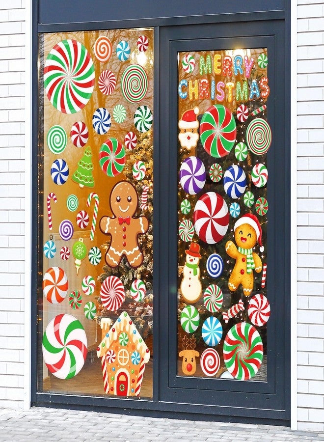 CYNOSA Christmas Candy Window Decals & Stickers - Candy Cane Christmas Decorations for School, Home & Wall Windows - Image 4